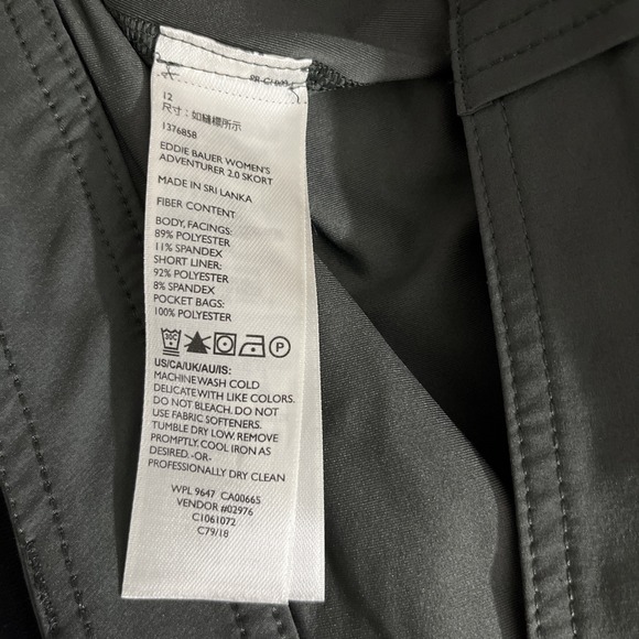 Eddie Bauer Skort Womens Size 12 Green Lined Adventurer Lined Activewear‎ Skirt - Picture 10 of 10